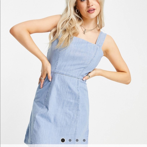 ASOS Petite Dresses & Skirts - ASOS petite soft denim mini pinafore dress